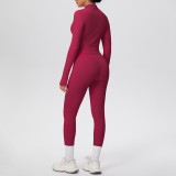 Tight-Fitting Drawstring Halter Neck Tank and Jogger Three-Piece Set