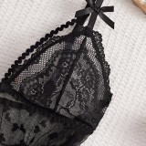 See-Through Lace Camisole and Panty Two-Piece Set