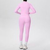 Tight-Fitting Drawstring Halter Neck Tank and Jogger Three-Piece Set