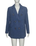 Women Spring/Autumn Casual Corduroy Blazer
