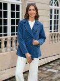 Women Spring/Autumn Casual Corduroy Blazer