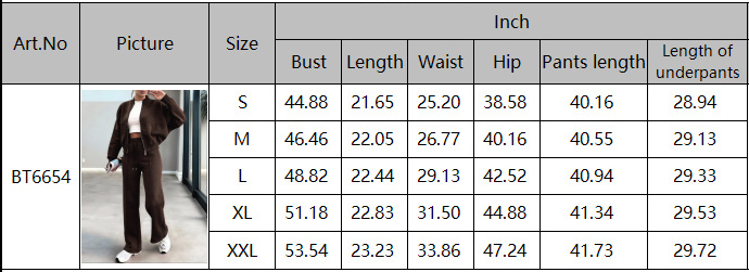 Women Casual Long-Sleeved Zipper Top and Pants Two-Piece Set