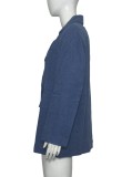 Women Spring/Autumn Casual Corduroy Blazer