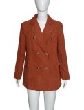 Women Spring/Autumn Casual Corduroy Blazer