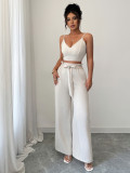 Autumn/Winter Women Strap Tank Top & Casual Pants Set