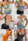 Autumn Women Retro Jacquard Tie-Up Boned Corset Top / Vest