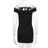 Spring Women Fashion Sexy Off-Shoulder Bodycon Dress