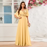 Chic Elegant V-Neck Formal Party Long Dress