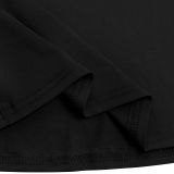 Women Fashionable Sexy Sequin & Velvet Slim Slit Evening Dress