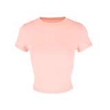 Spring/Autumn Women Casual Short-Sleeve T-Shirt Fitted Pullover Basic Streetwear