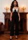 Women Fashionable Slim Waist Slim Fit Sexy Straight-Leg Jumpsuit