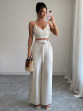 Autumn/Winter Women Strap Tank Top & Casual Pants Set