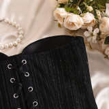 Women Sexy Low-Back Strapless Corset with Boning