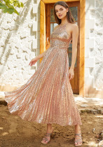 Women Sequined Camisole Formal Party Evening Dresss