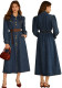 Women Long-Sleeve Denim Maxi Dress