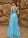 Women Elegant Sequin Patchwork Mesh Double-Neck Sleeveless Party Maxi Dress