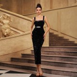 Women Off-Shoulder Formal Party Sequin Bodycon Dress