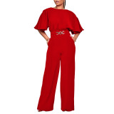 Women Sexy Solid Jumpsuit