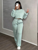 Women Casual Top and Pants Two-Piece Set