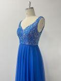 Women Elegant Sequin Patchwork Mesh Double-Neck Sleeveless Party Maxi Dress