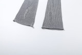 Women Autumn/Winter Hollow-Out Ripped Knitting Pants