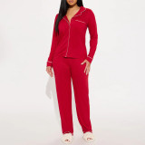 Women's Autumn/Winter Long Sleeve Shirt & Pants Homewear Set