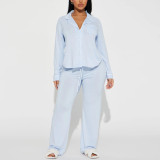 Women's Autumn/Winter Long Sleeve Shirt & Pants Homewear Set