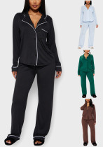 Women's Autumn/Winter Long Sleeve Shirt & Pants Homewear Set
