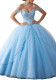 Luxury Off-Shoulder Blue Princess Ball Gown Evening Dress（Processing time need 3-6 days）