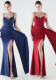Deep V Slim Waist High-Slit Sequin Embroidered Elegant Evening Gown