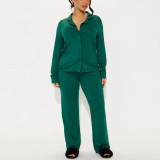 Women's Autumn/Winter Long Sleeve Shirt & Pants Homewear Set