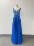Women Elegant Sequin Patchwork Mesh Double-Neck Sleeveless Party Maxi Dress