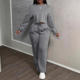 Women Casual Top and Pants Two-Piece Set