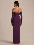 Women Strapless Gathered Sleeve Dress