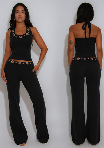 Women Casual Top and Pants Two-Piece Set