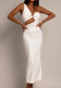 Women One-Shoulder Sleeveless Strapless Bodycon Dress