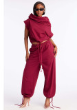 Women Casual Crop Top and Pant Two-Piece Set