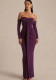 Women Strapless Gathered Sleeve Dress