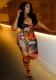 Women Printed Sexy Tiger Stripe Jumpsuit