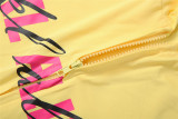 Women Autumn/Winter Zipper Hooded Top and Printed Pants Two-Piece Set