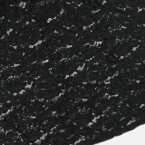 Women Round Neck Print Casual Patchwork Lace Maxi Dress