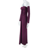 Women Strapless Gathered Sleeve Dress