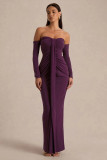 Women Strapless Gathered Sleeve Dress