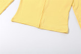 Women Autumn/Winter Zipper Hooded Top and Printed Pants Two-Piece Set