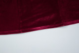 Women Casual Velvet Sleeveless Dress