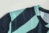 Women Printed Striped T-Shirt Round Neck Long-sleeved Top
