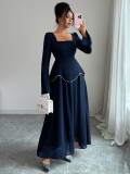 Women Elegant Long-sleeved Maxi Dress