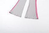 Women Autumn/Winter Zipper Hooded Top and Printed Pants Two-Piece Set