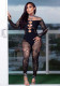 Women's Solid Color Off Shoulder Long Sleeve Cutout Rhinestone High Waist Slim Fit Knitted Jumpsuit