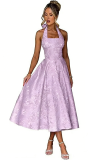Women's Luxury Chic Slim Fit Bow High Waist Prom Evening Gown